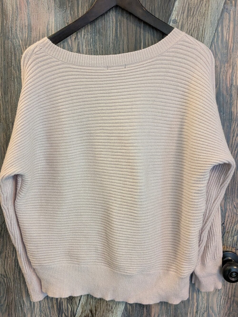Verve Ami Ribbed Crew Neck Sweater Light Pink Large - Picture 3 of 7